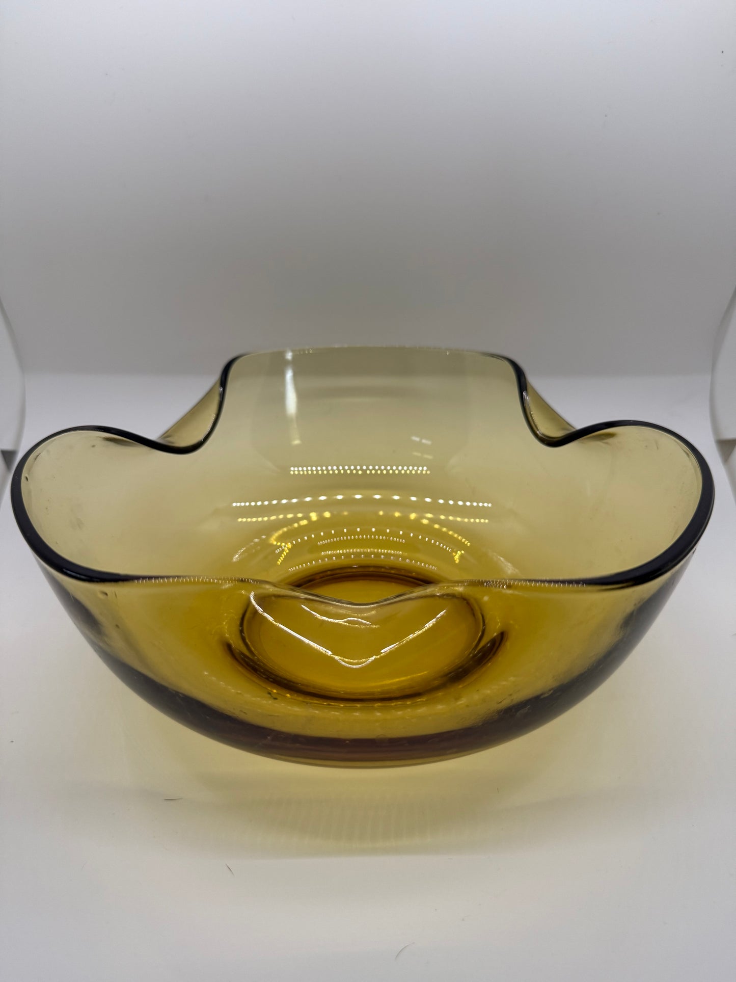 Amber Glass Bowl