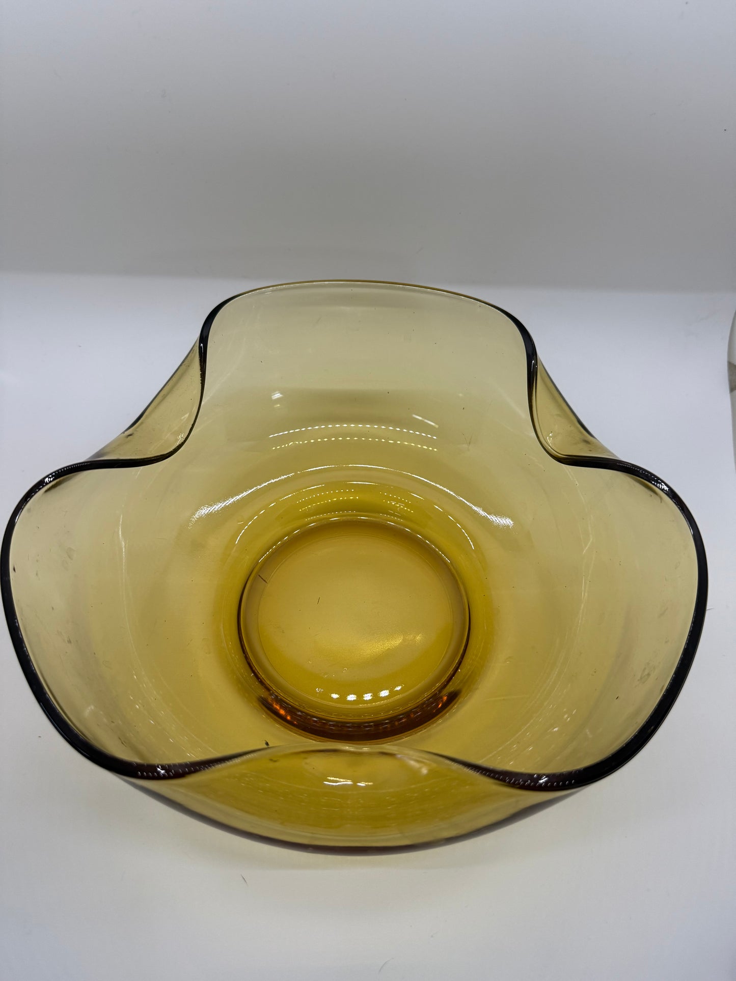 Amber Glass Bowl