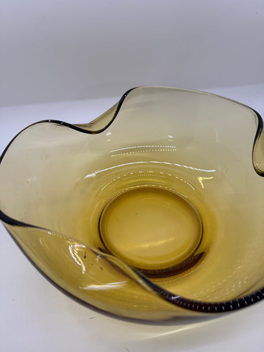 Amber Glass Bowl